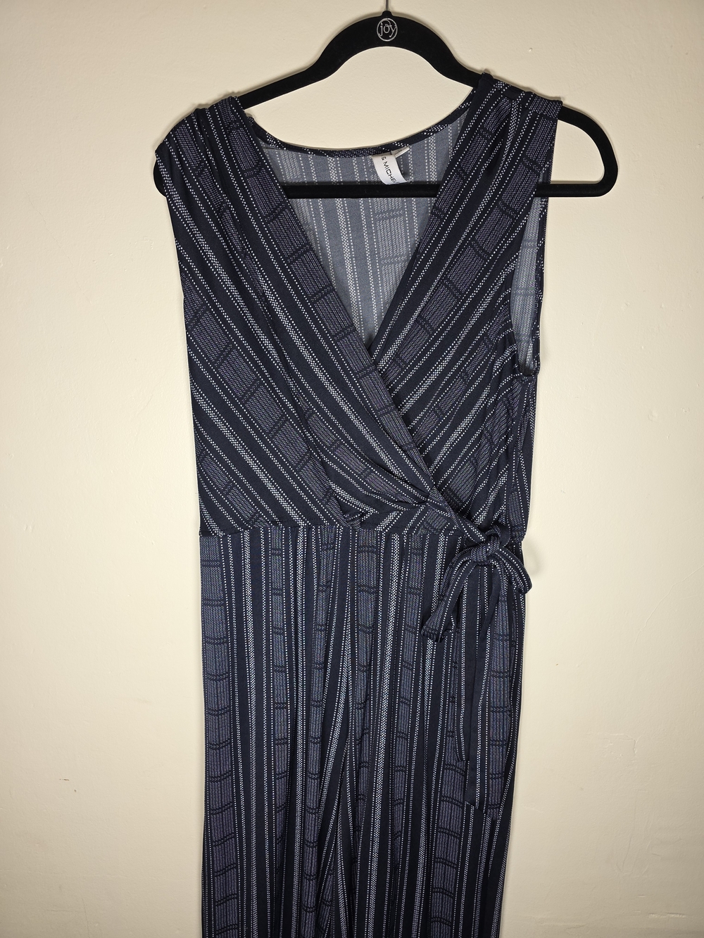 Emma & Michele Navy and White Striped Romper